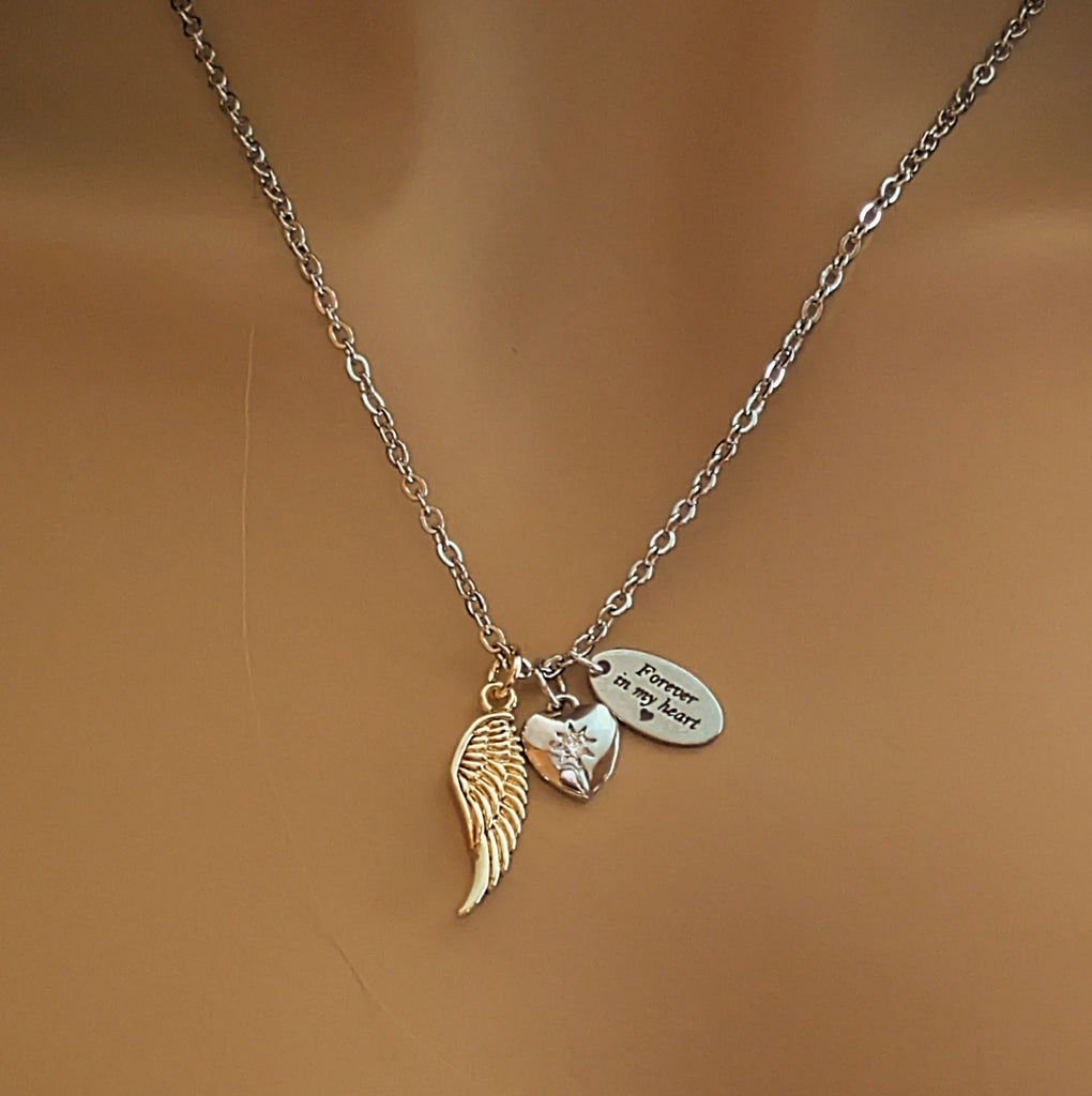Forever in my Heart Memory necklace, 20 inch