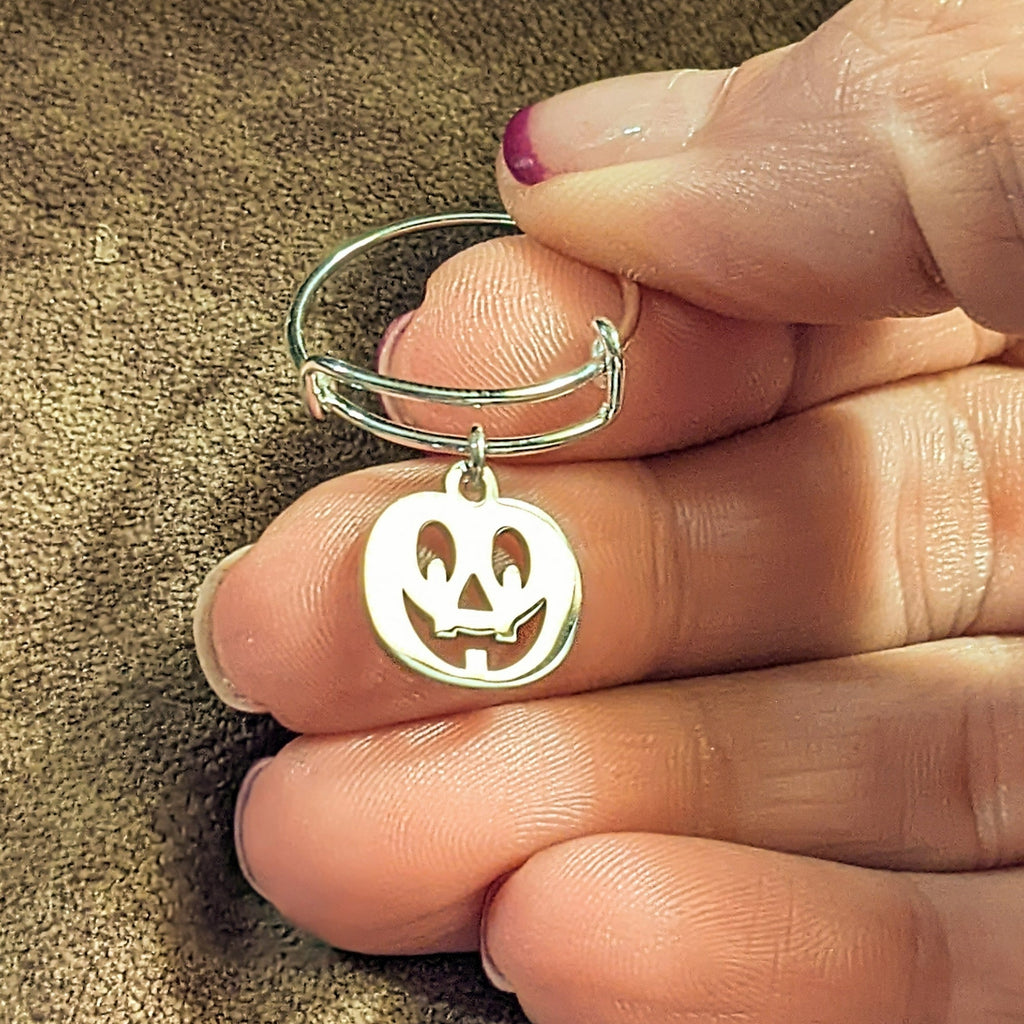 Jack O' Lantern Expandable Charm Ring