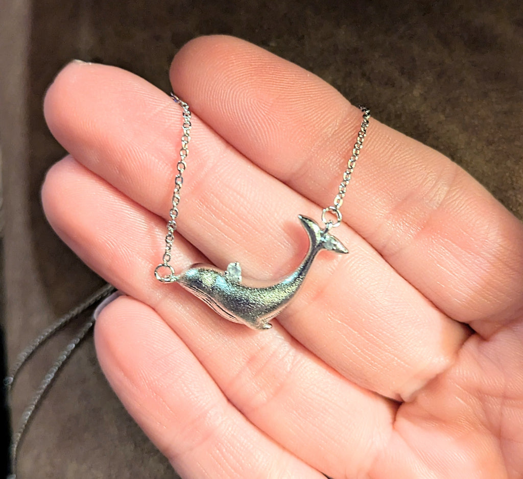 Whale Pendant charm necklace, 16 inch