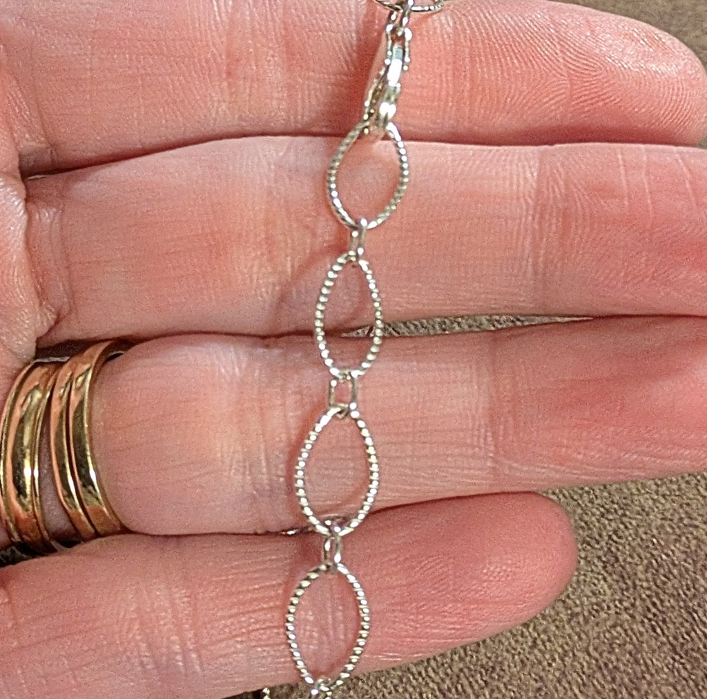 .925 Sterling Silver Textured Charm Bracelet Base - D.I.Y. - BUILD YOUR CHARM BRACELET!