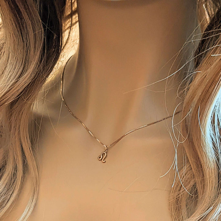 Rose-Gold Zodiac Symbol Necklace - 17 inches