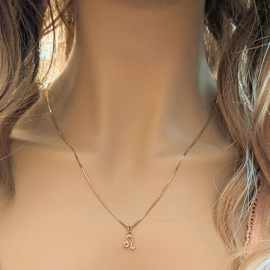 Rose-Gold Zodiac Symbol Necklace - 12 - 24 inches