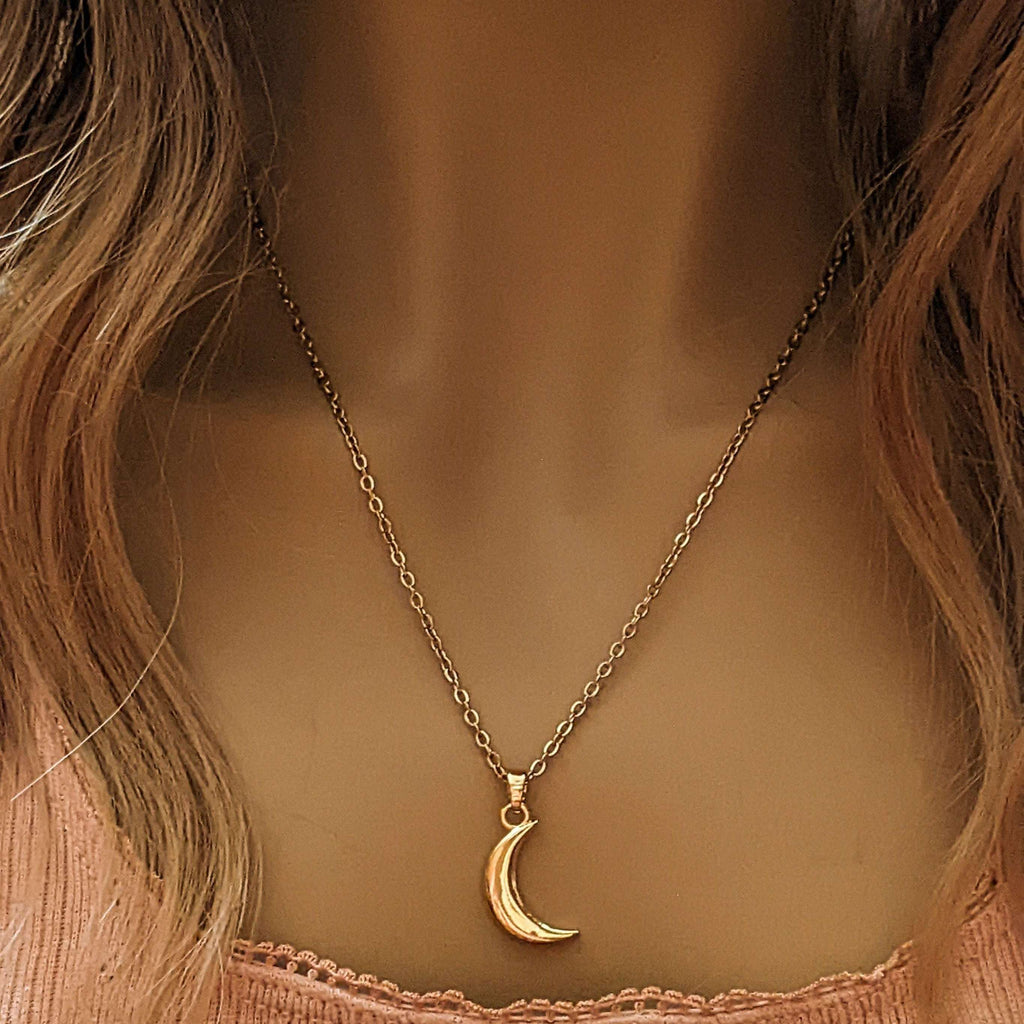 Gold Starlight Moon Sunburst Layered Necklace Set