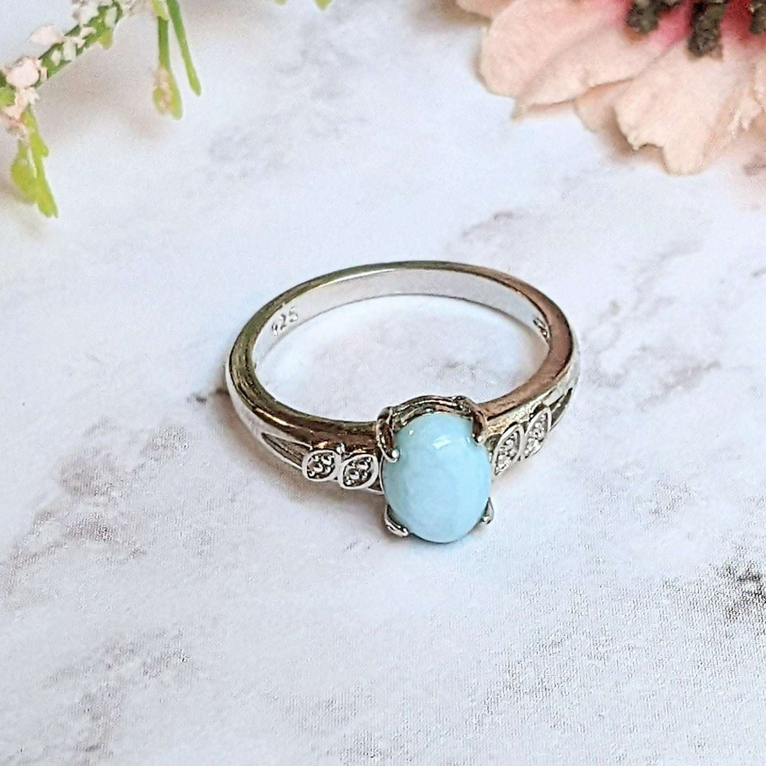 Dominican Larimar Ring - Size 7
