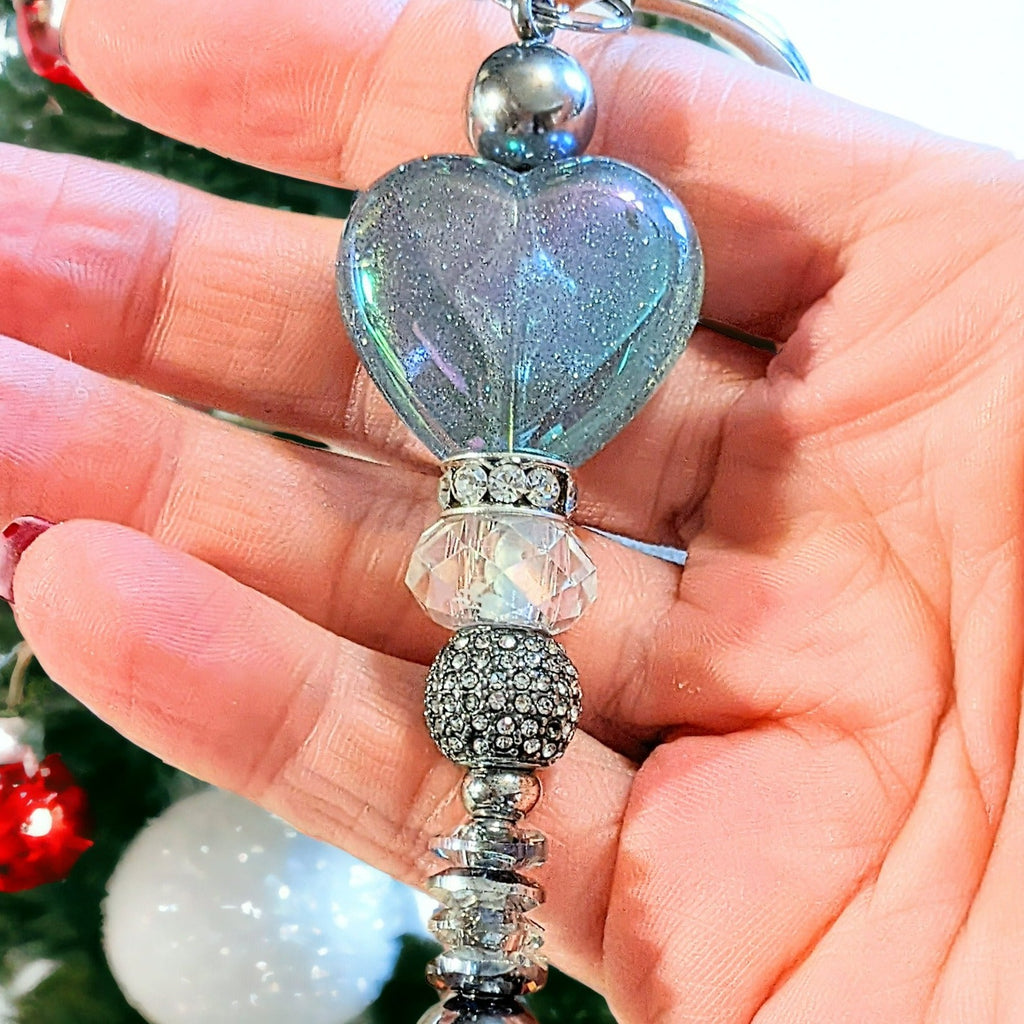 Heart Crystal Keychain/Purse Clip