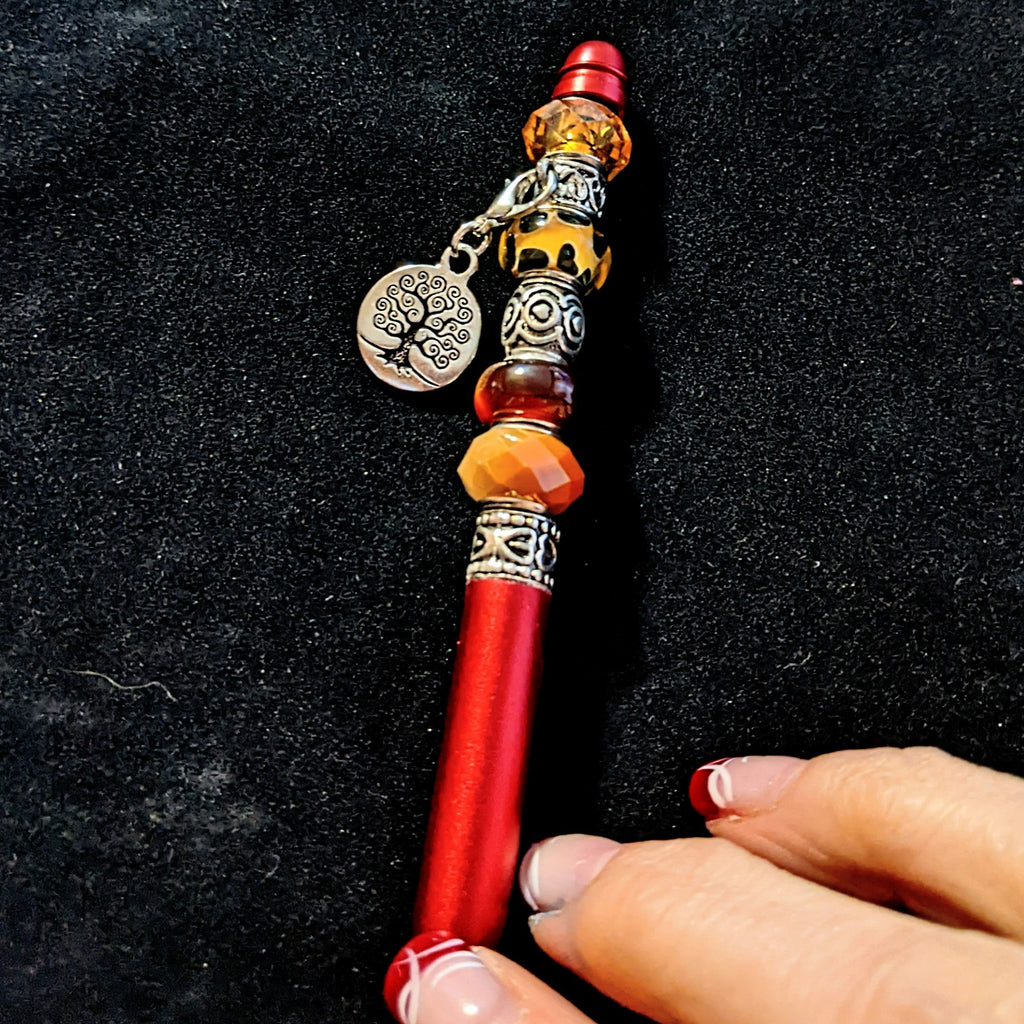 Charmed Gift Pen, Crystal Pen, Beaded Pen,Gift for her Tree of Life