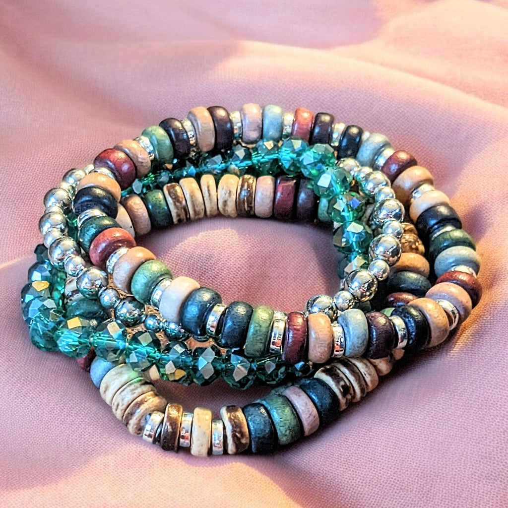 Multi Colored Stretch Bracelet Stack