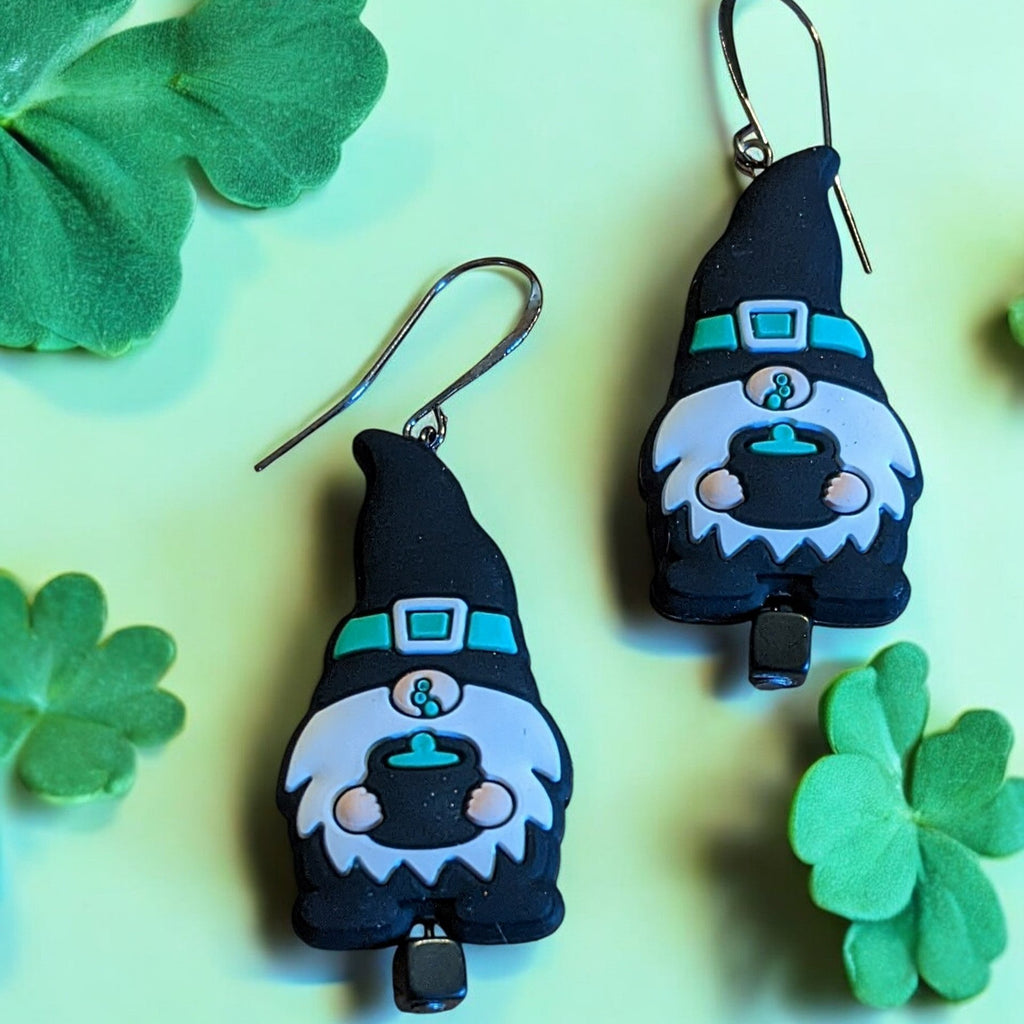 Gnome Theme Earrings St. Patty Gnome