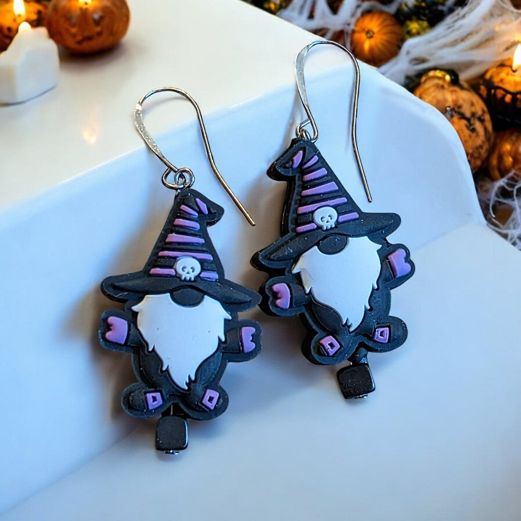 Gnome Halloween Earrings Witch Gnome 1