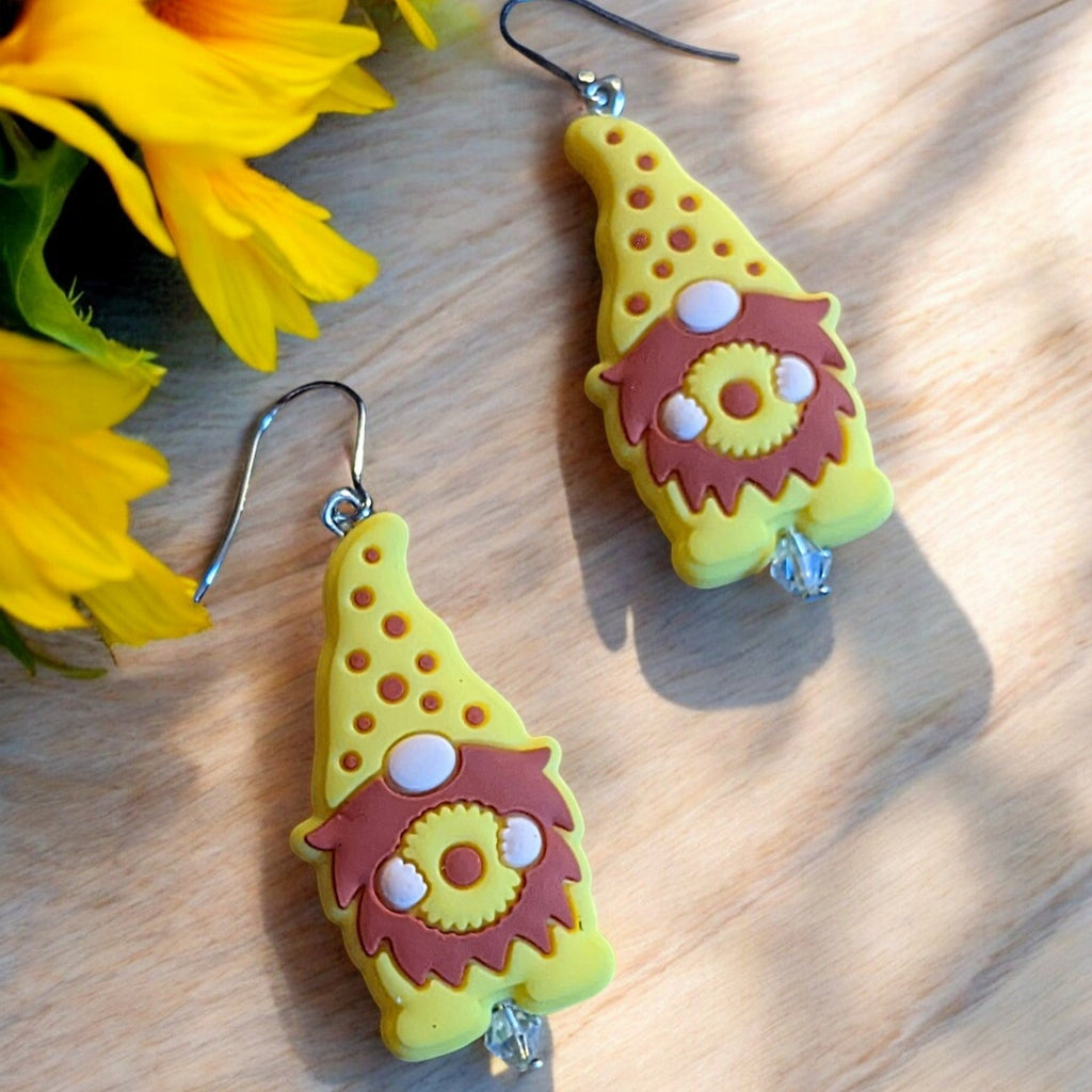 Sunflower Gnome Earrings