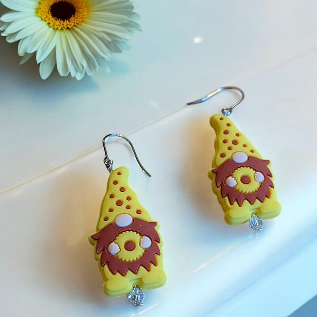 Sunflower Gnome Earrings