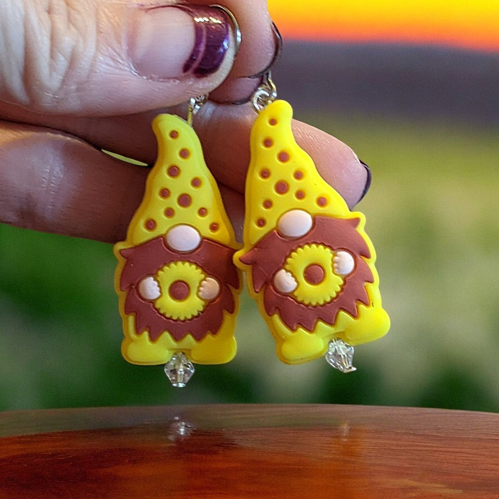 Sunflower Gnome Earrings