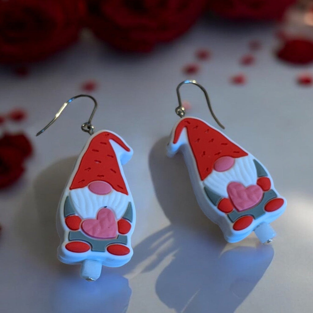 Gnome Valentine's Day Earrings