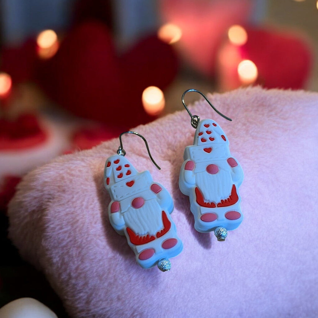 Gnome Valentine's Day Earrings