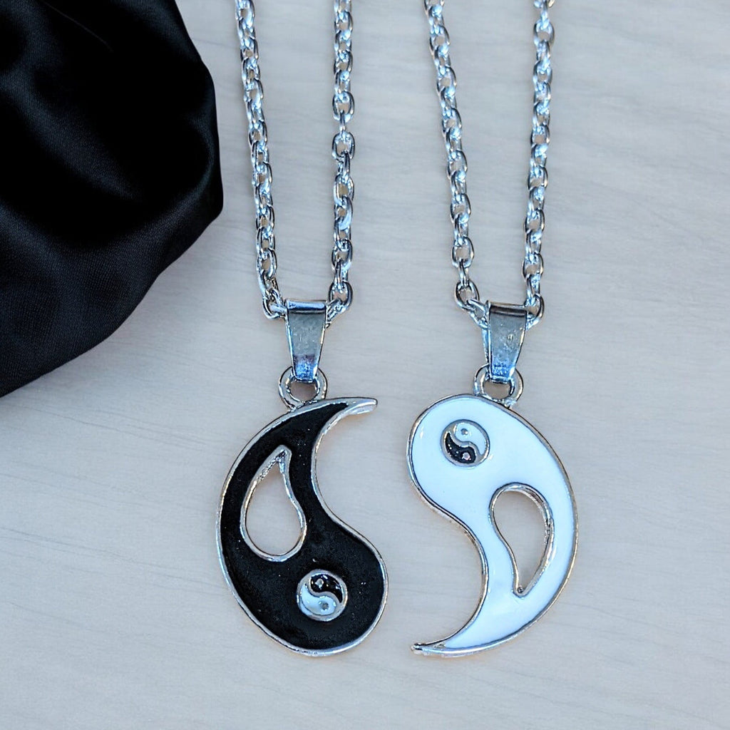 YIN and YANG Double Necklace Set, 20 inches