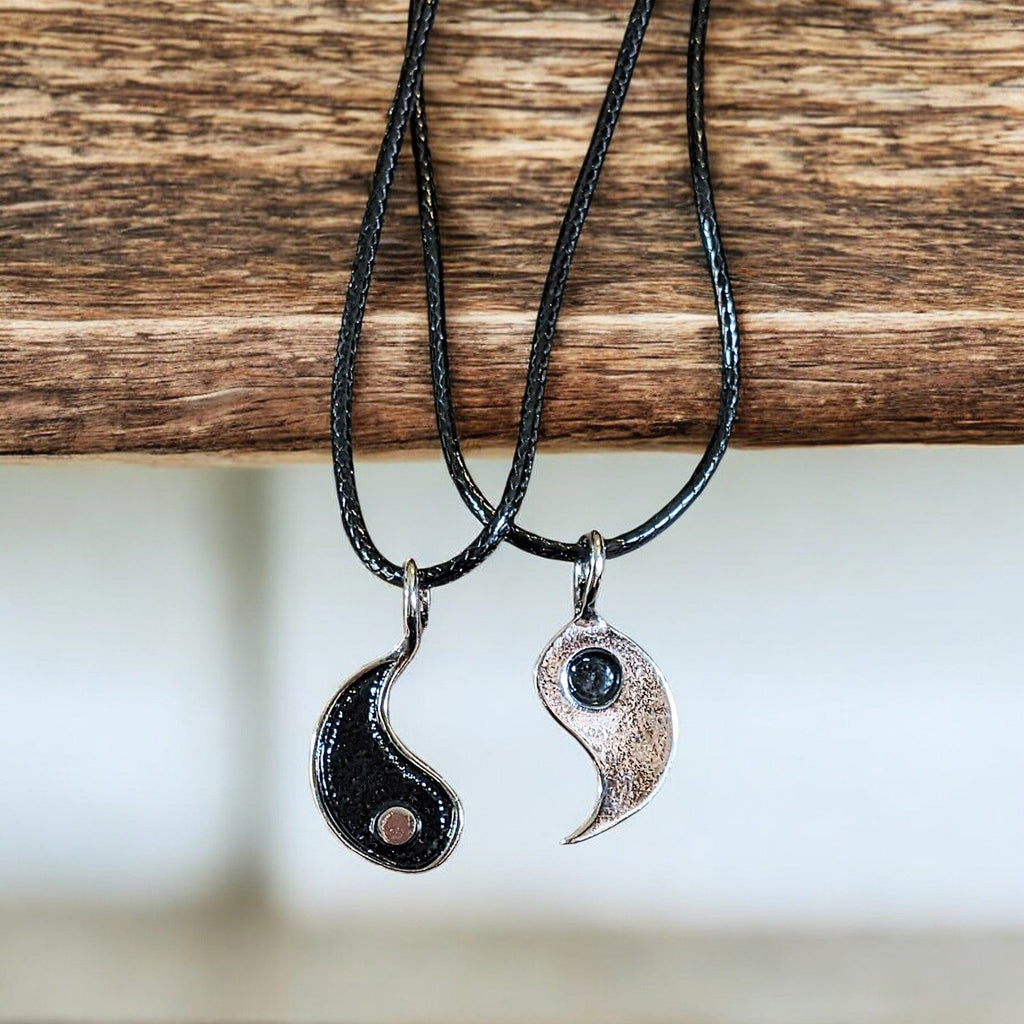 YIN and YANG Double Necklace Set, 18 inches