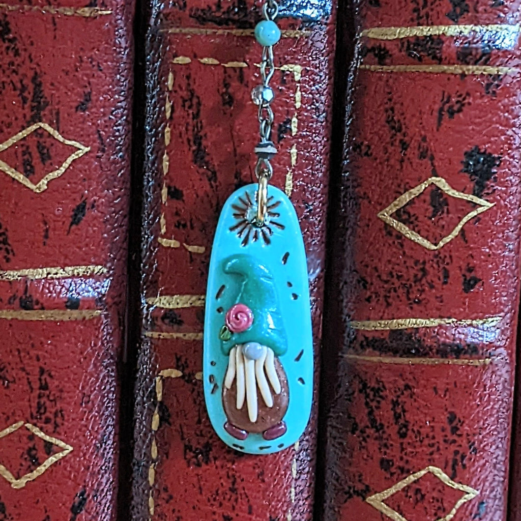 Gnome Gemstone Bead Bookmark