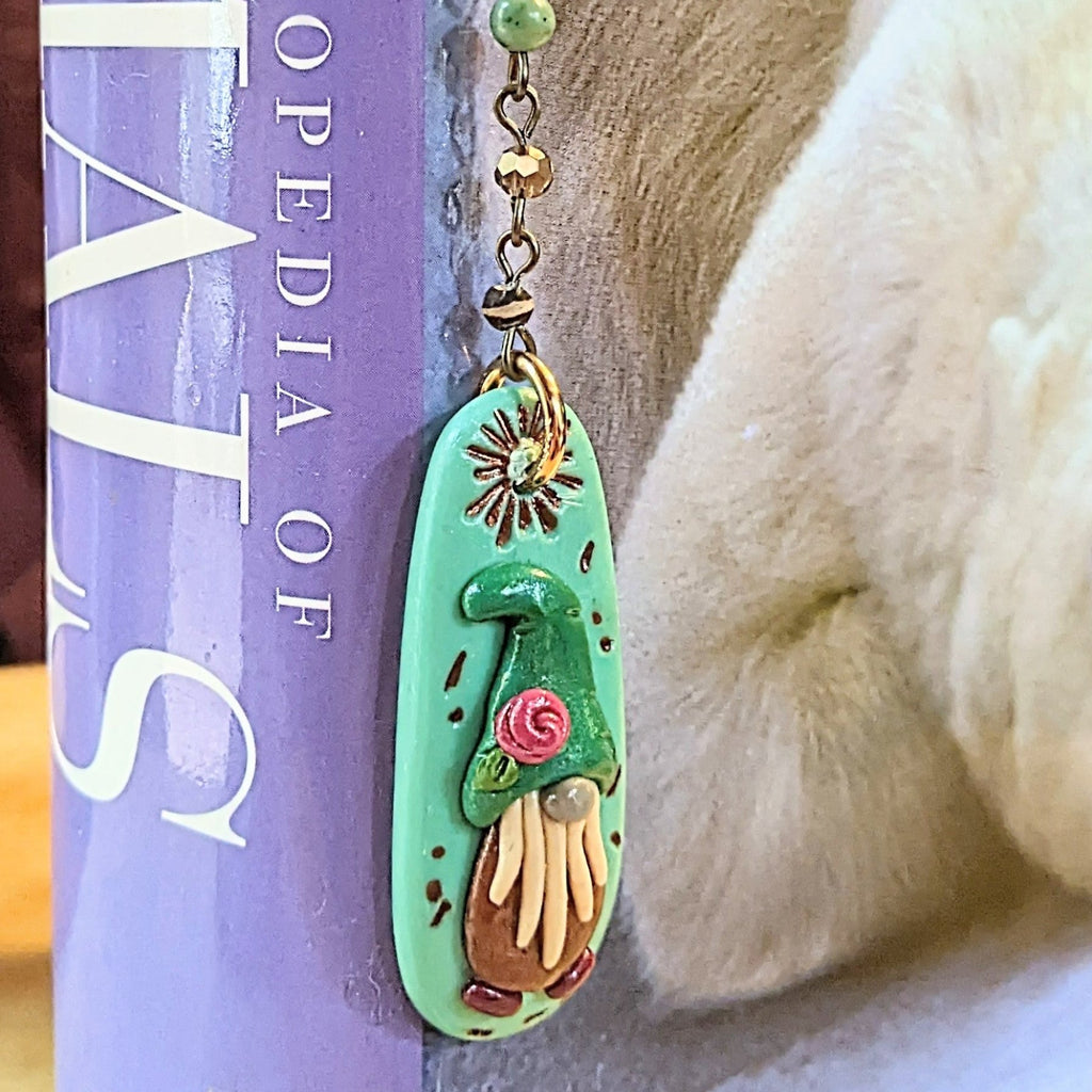 Gnome Gemstone Bead Bookmark