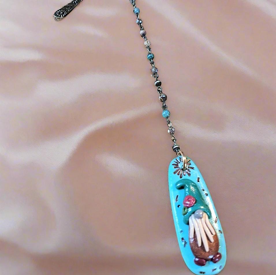 Gnome Gemstone Bead Bookmark