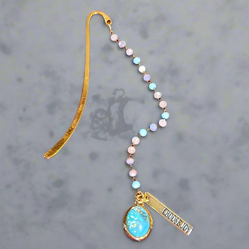 Choose Joy Amazonite Gemstone Bookmark