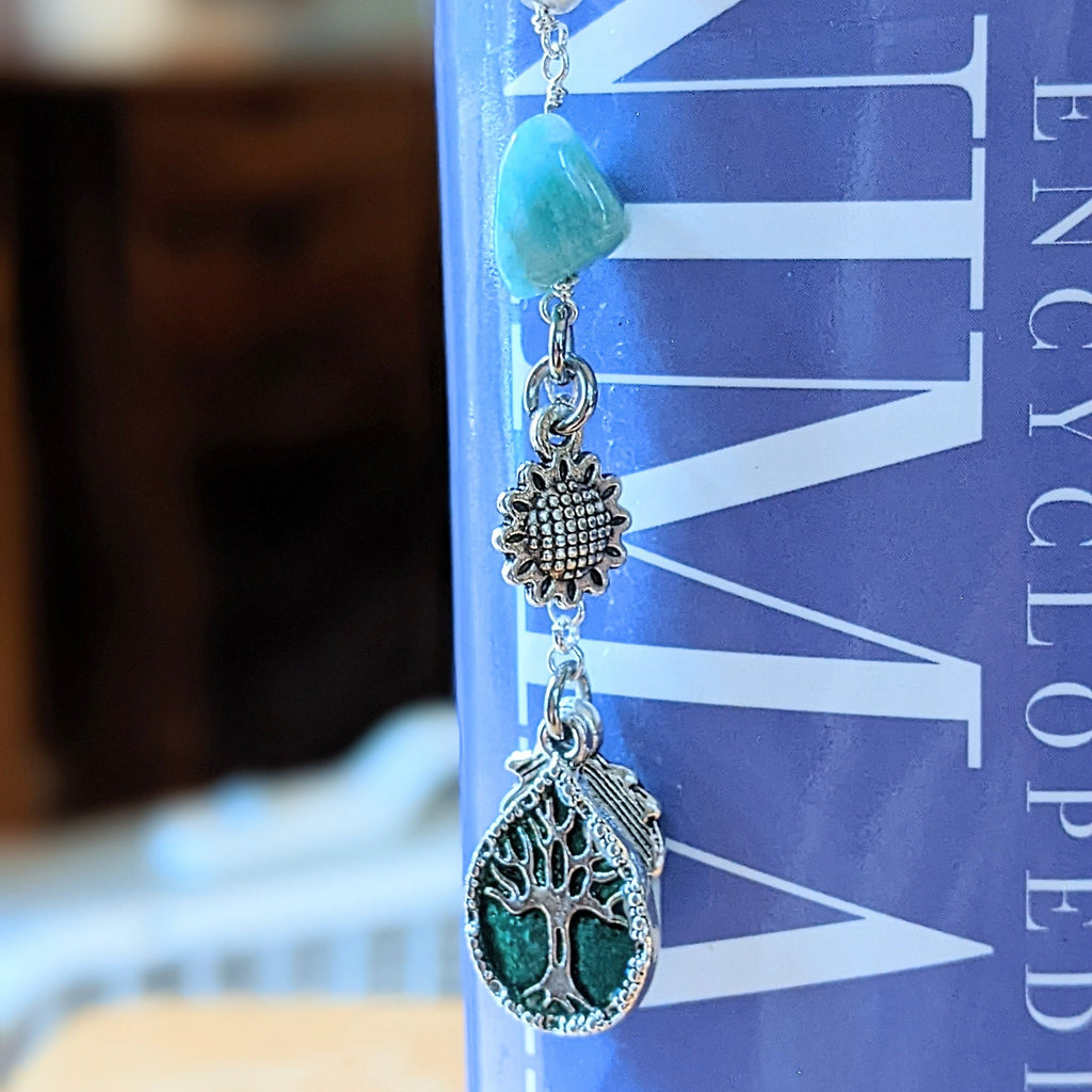 Tree of Life Amazonite Gemstone Bookmark