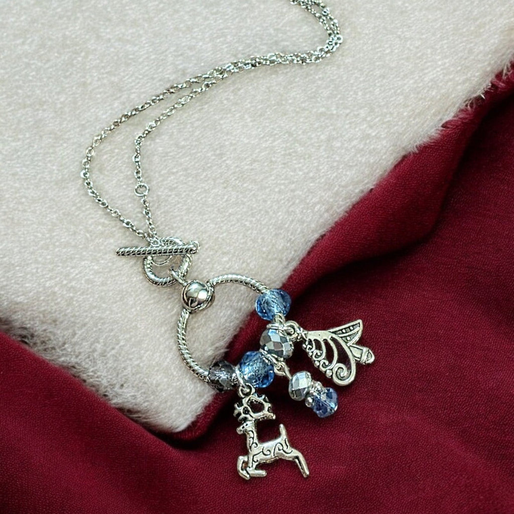 Christmas Toggle Charm Necklace, 20 inches