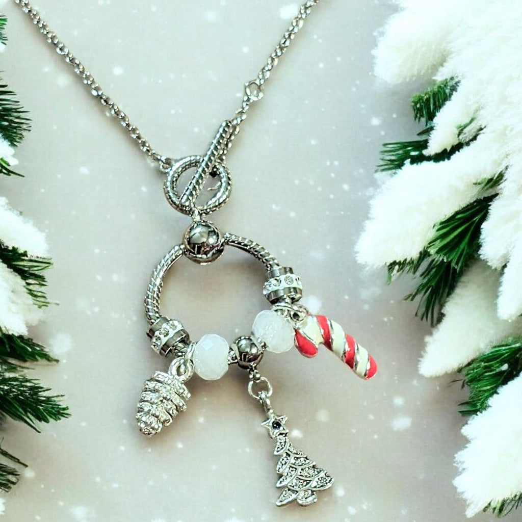 Christmas Toggle Charm Necklace II, 20 inches