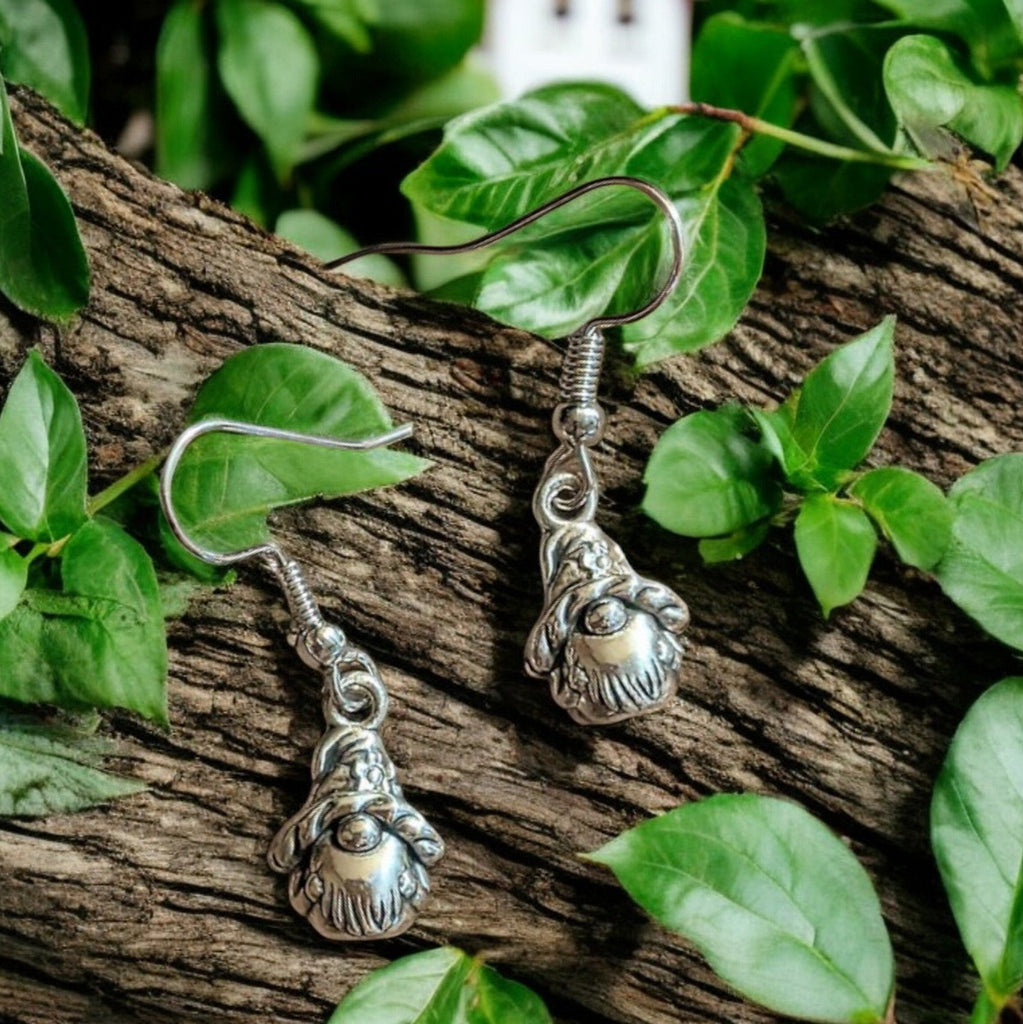 Sterling Silver Gnome hook earrings