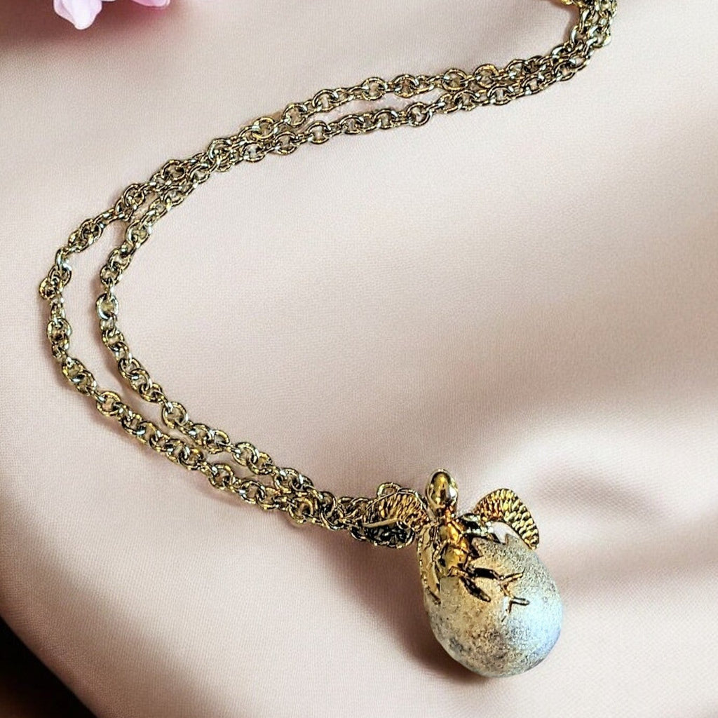 Gold Turtle Hatchling necklace - 24 inch