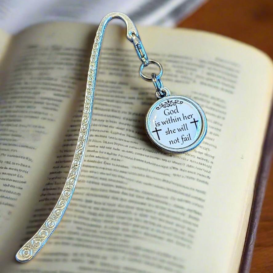 Religious Gift Charm Bookmark- Choose one God is Within Her