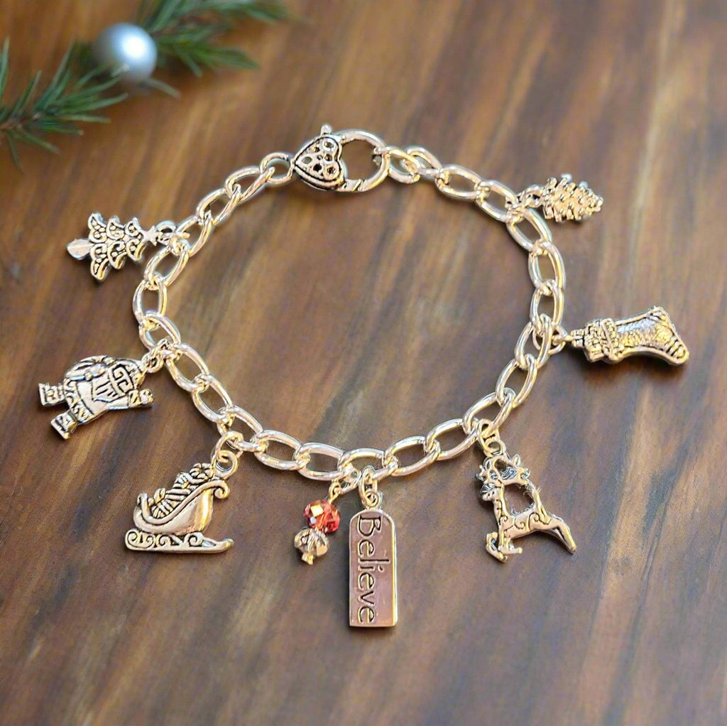 Christmas Silver Charm bracelet 2