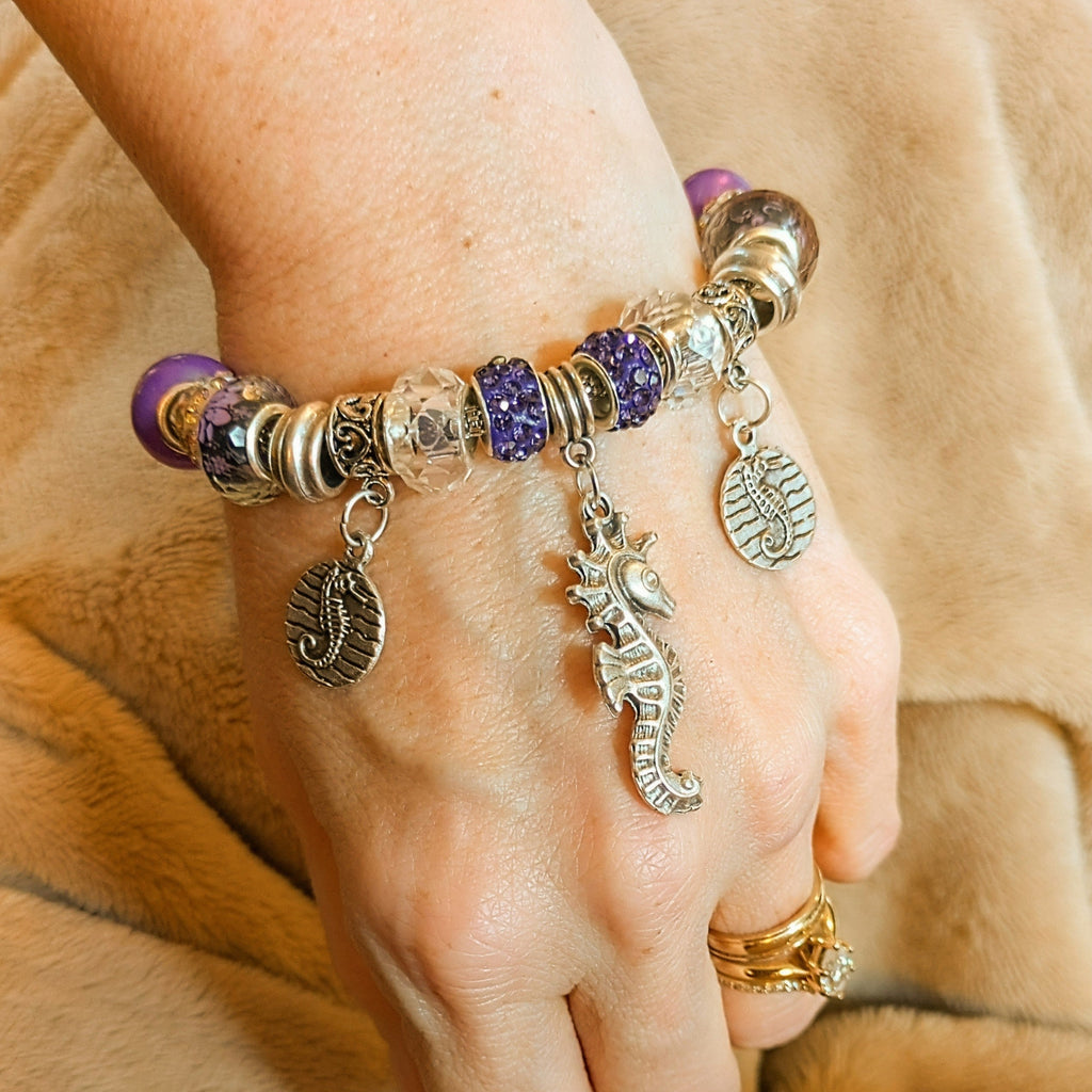 Seahorse European beaded bracelet