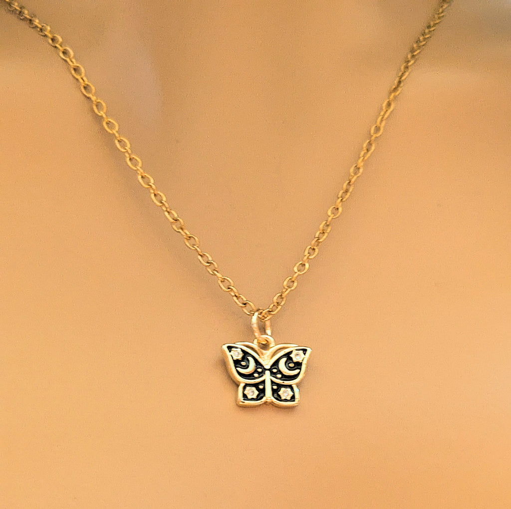 Celestial Butterfly necklace, Gold- 20 inch