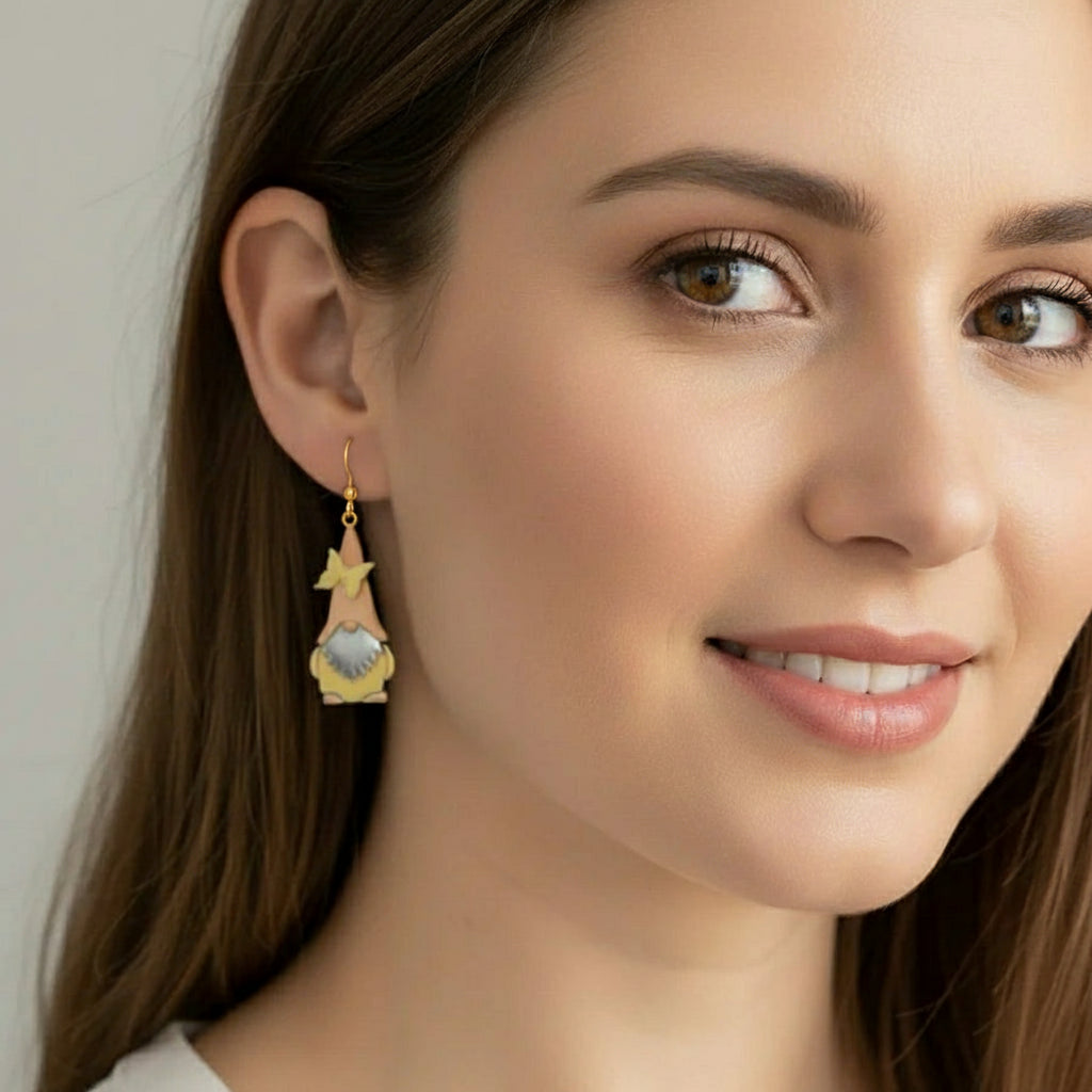 Boho Gnome hook earrings - Gold Filled hooks