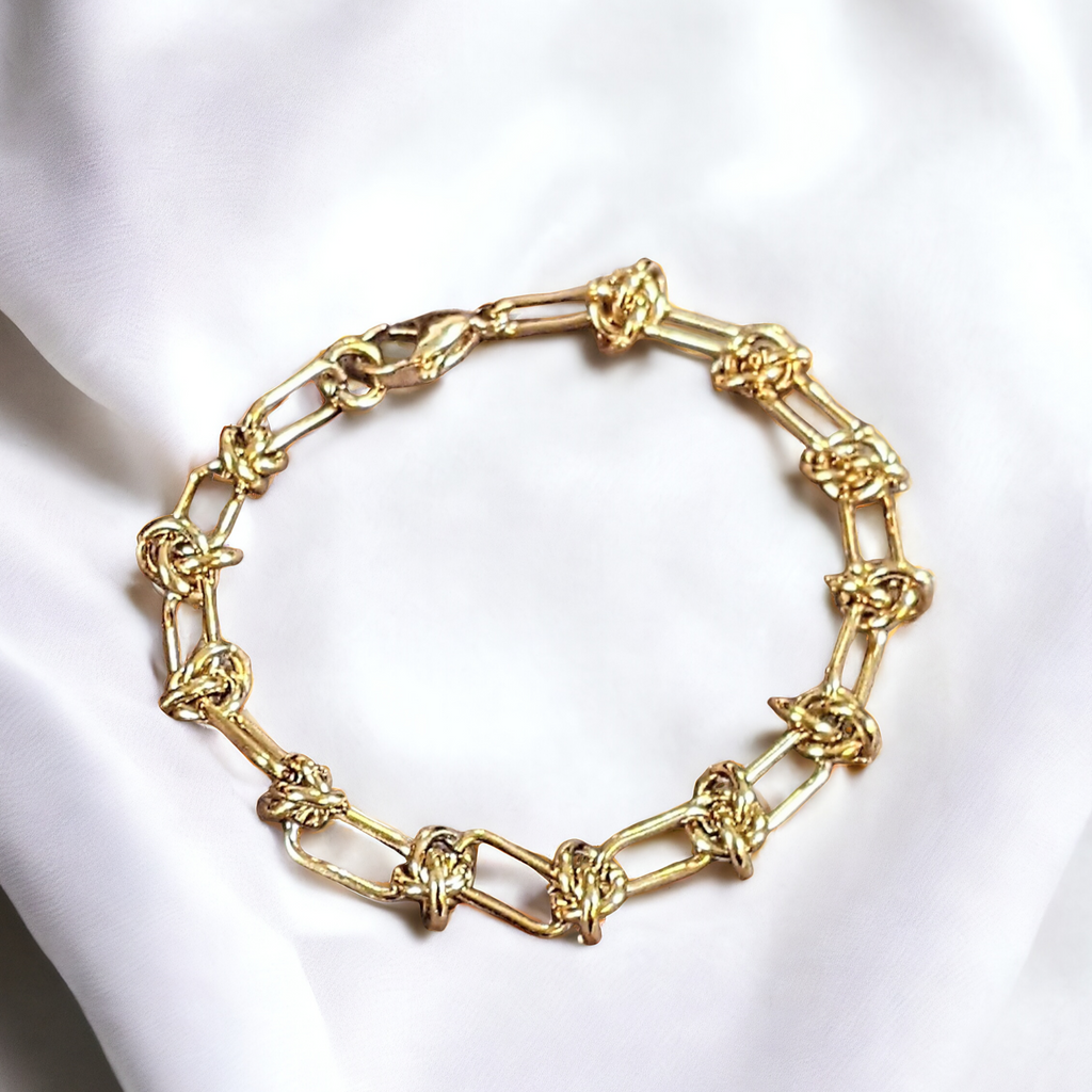 Gold Paperclip Barbed Wire Chain Bracelet