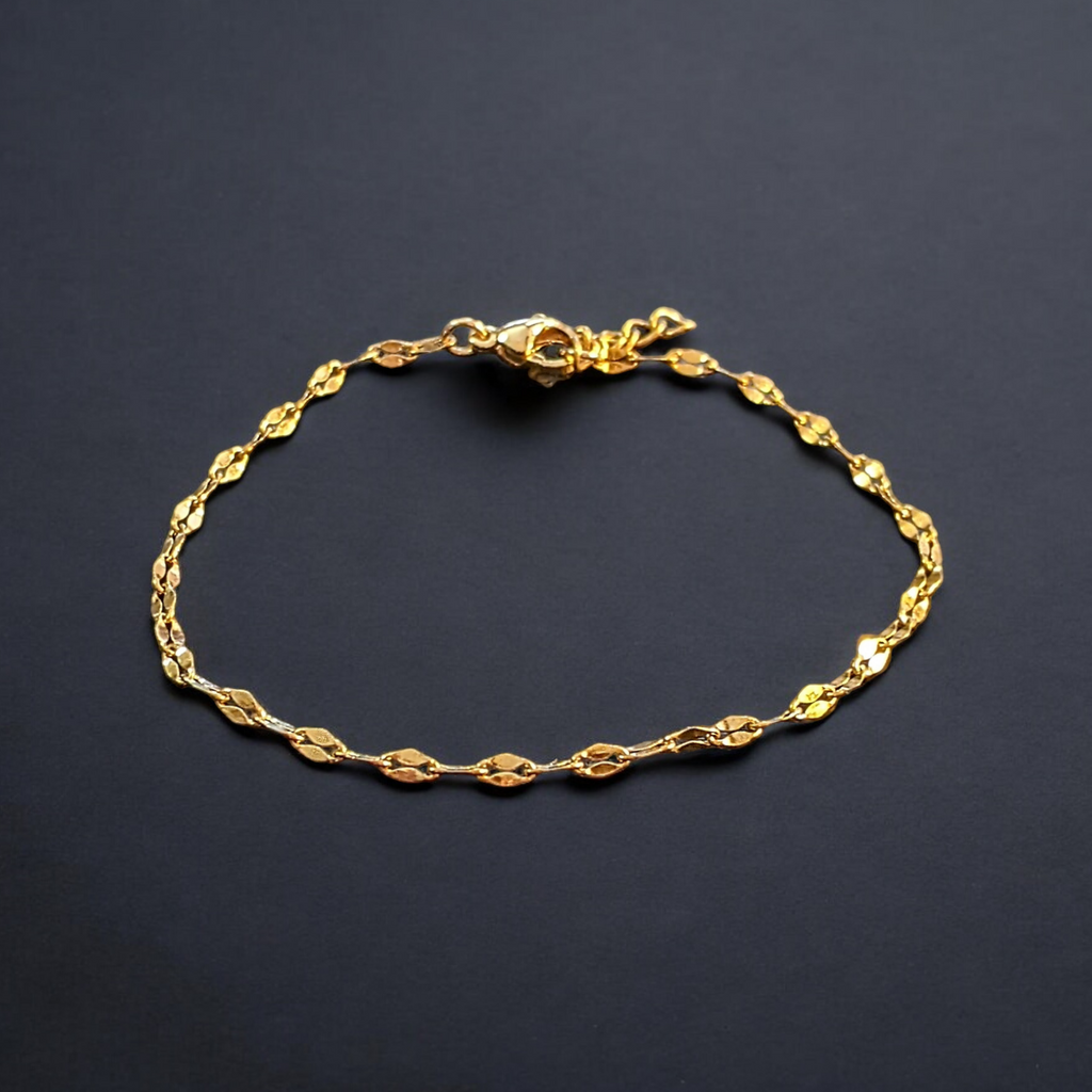 Gold Sparkle Chain Bracelet