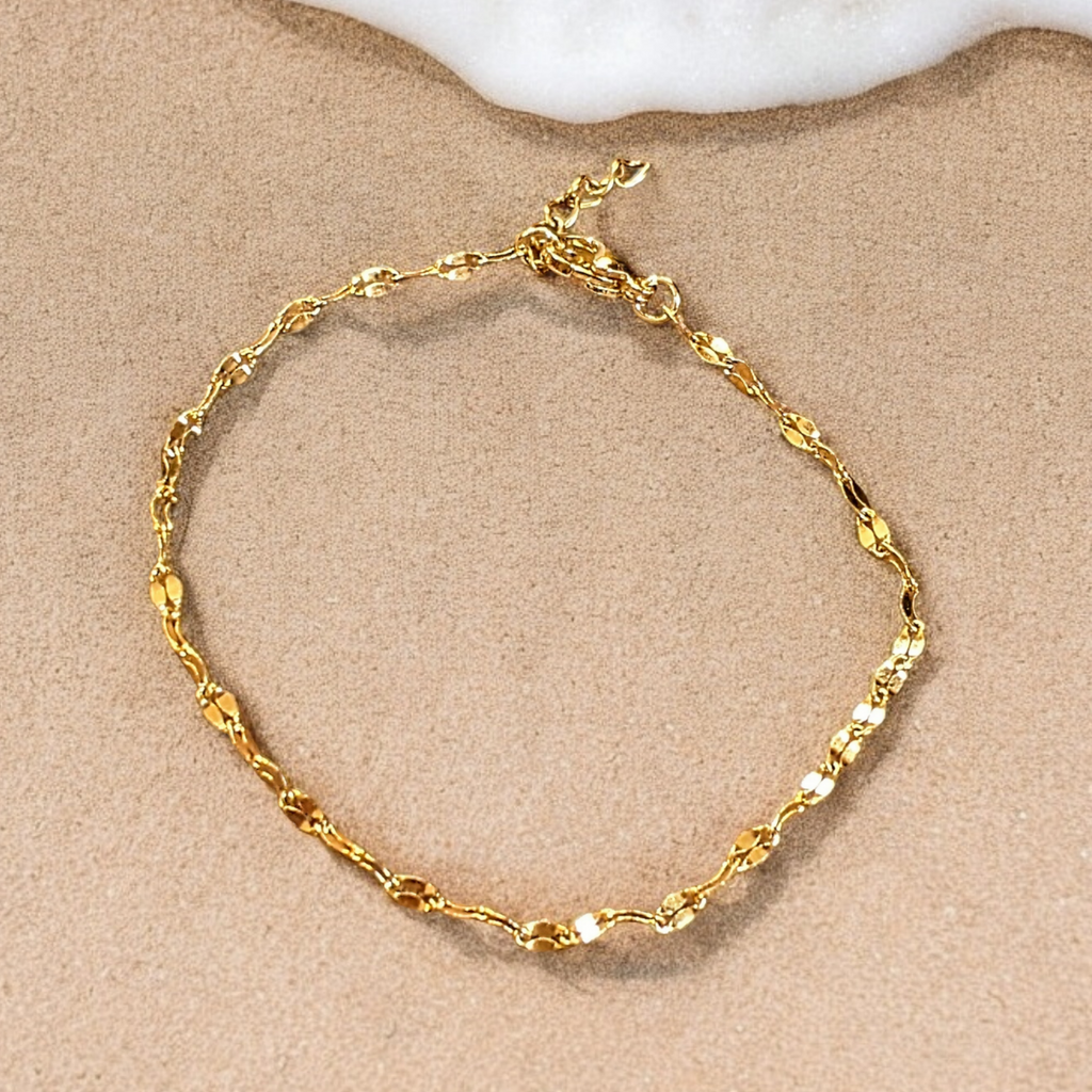 Gold Sparkle Chain Bracelet