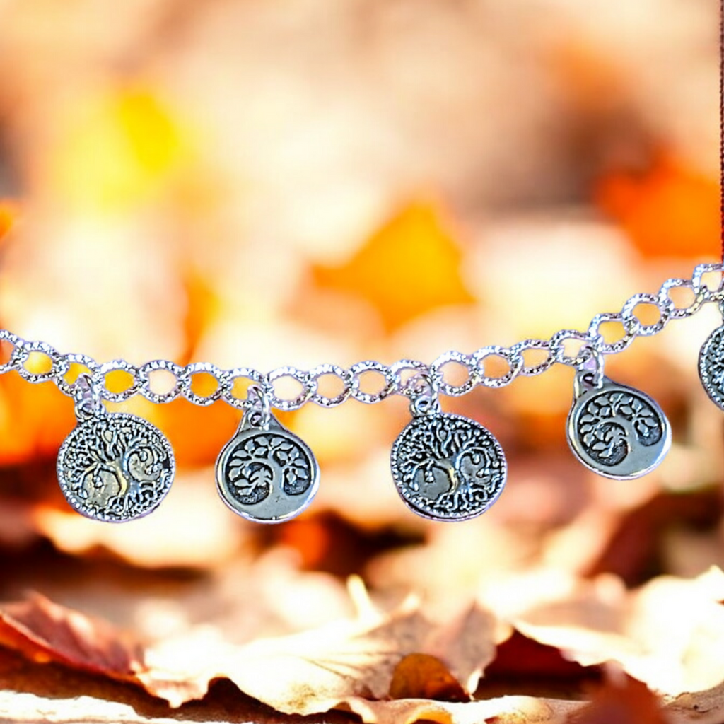 Silver Tree of Life Charm Bracelet