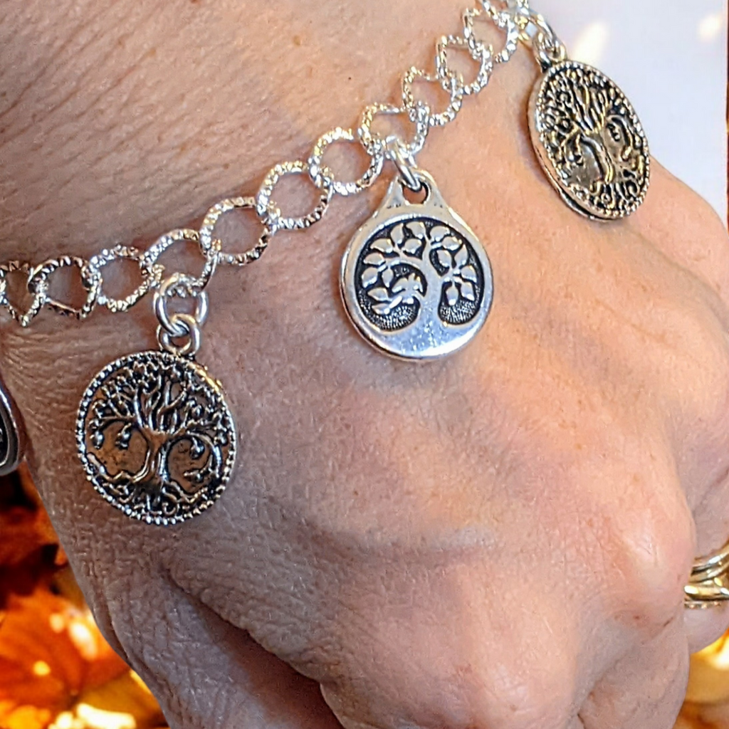 Silver Tree of Life Charm Bracelet