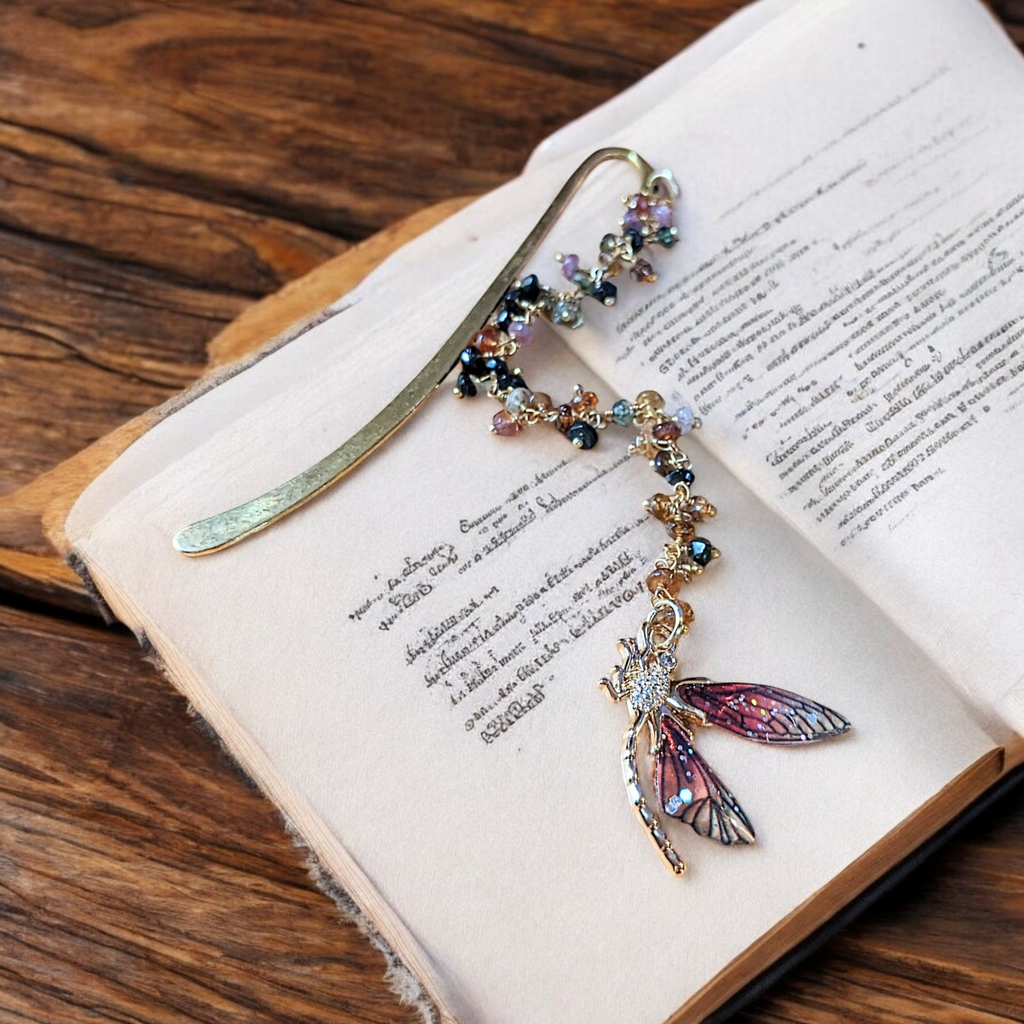 Dragonfly Tourmaline Gemstone Bookmark