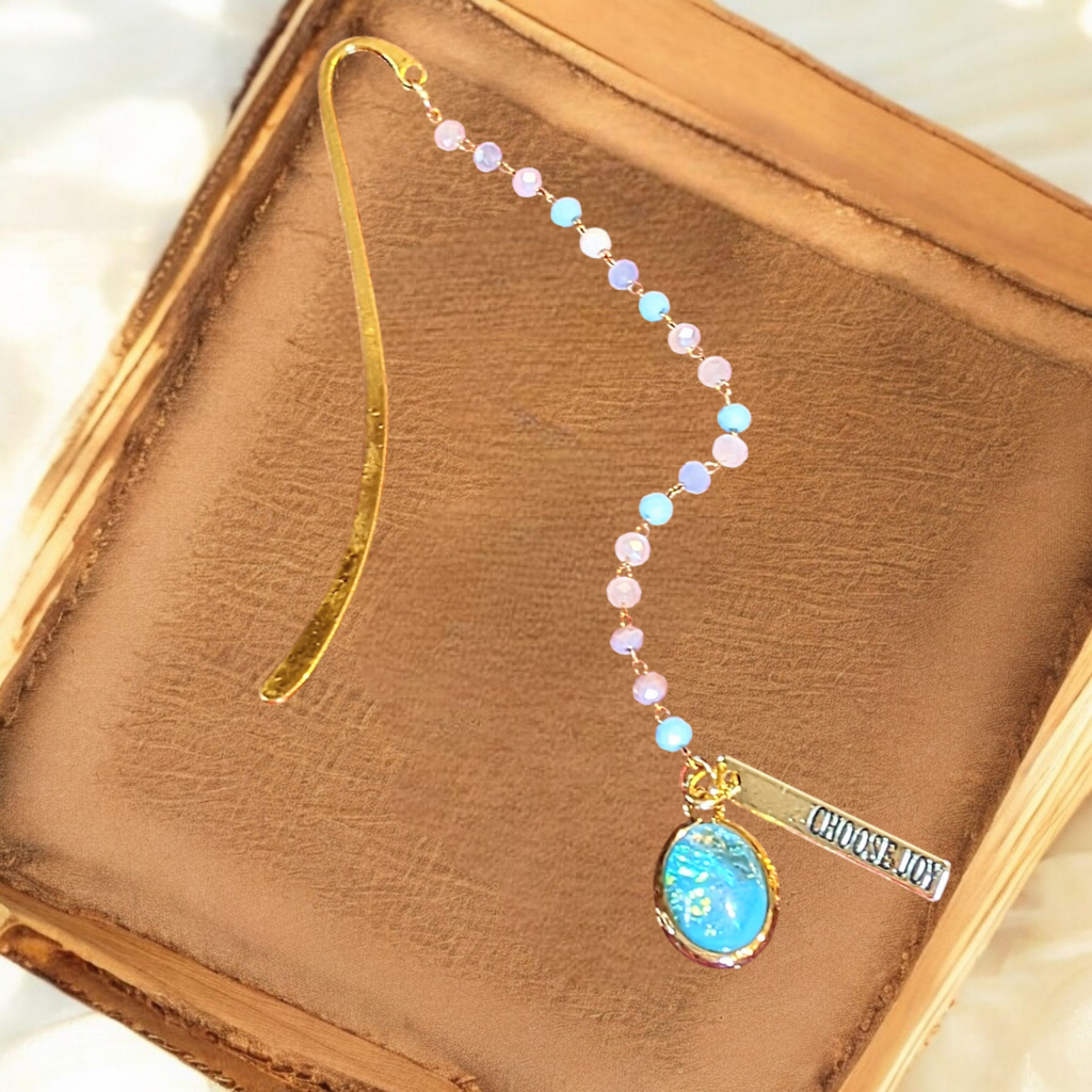 Choose Joy Amazonite Gemstone Bookmark