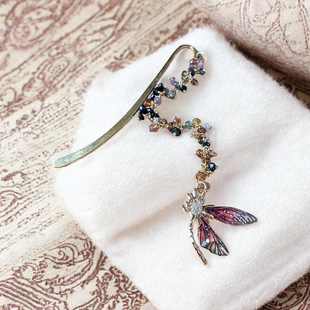 Dragonfly Tourmaline Gemstone Bookmark