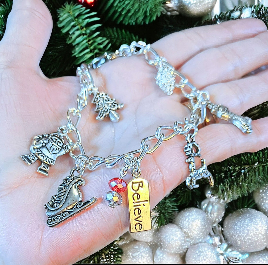 Christmas Silver Charm bracelet 2