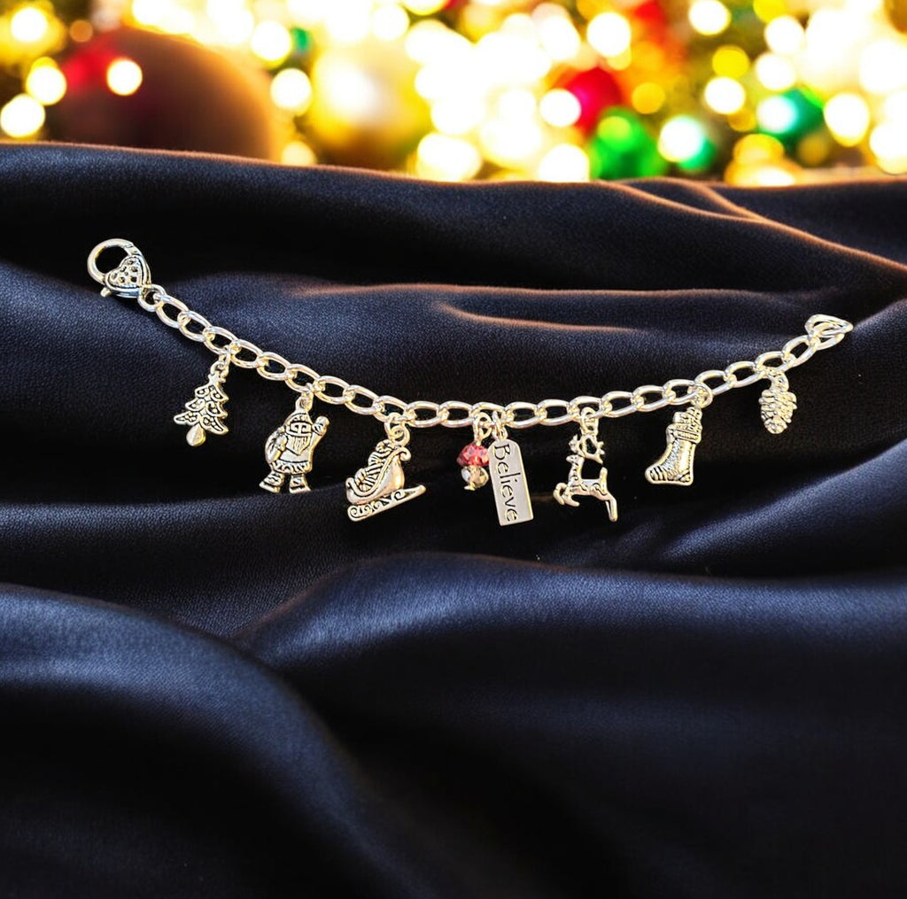 Christmas Silver Charm bracelet 2