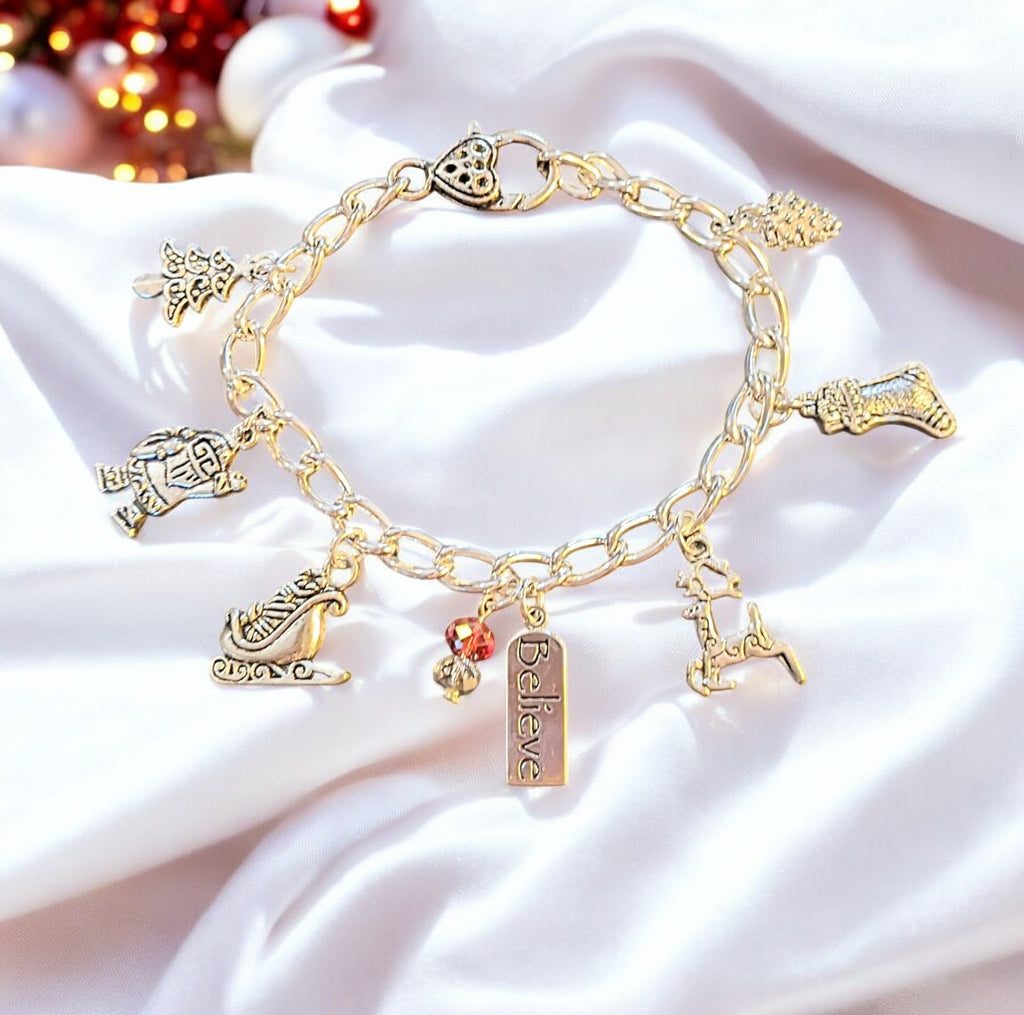 Christmas Silver Charm bracelet 2