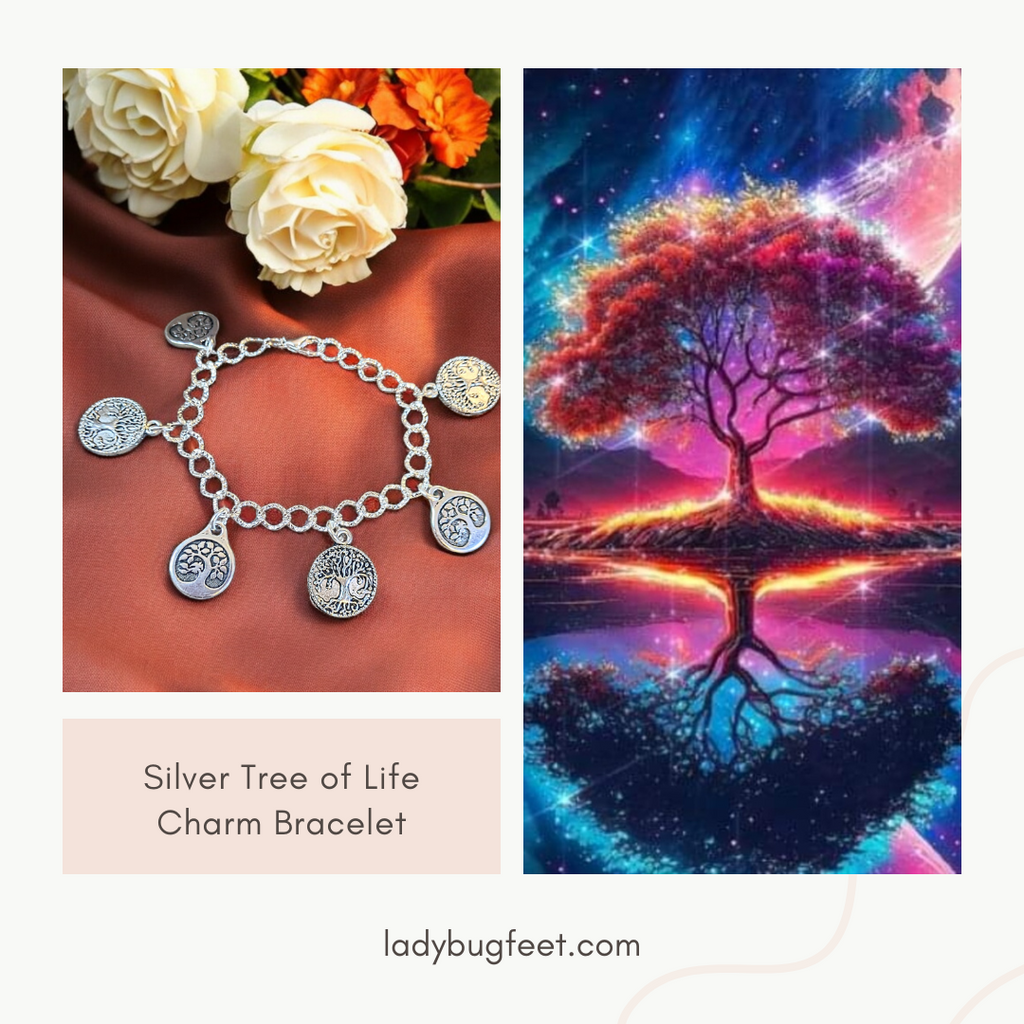 Silver Tree of Life Charm Bracelet