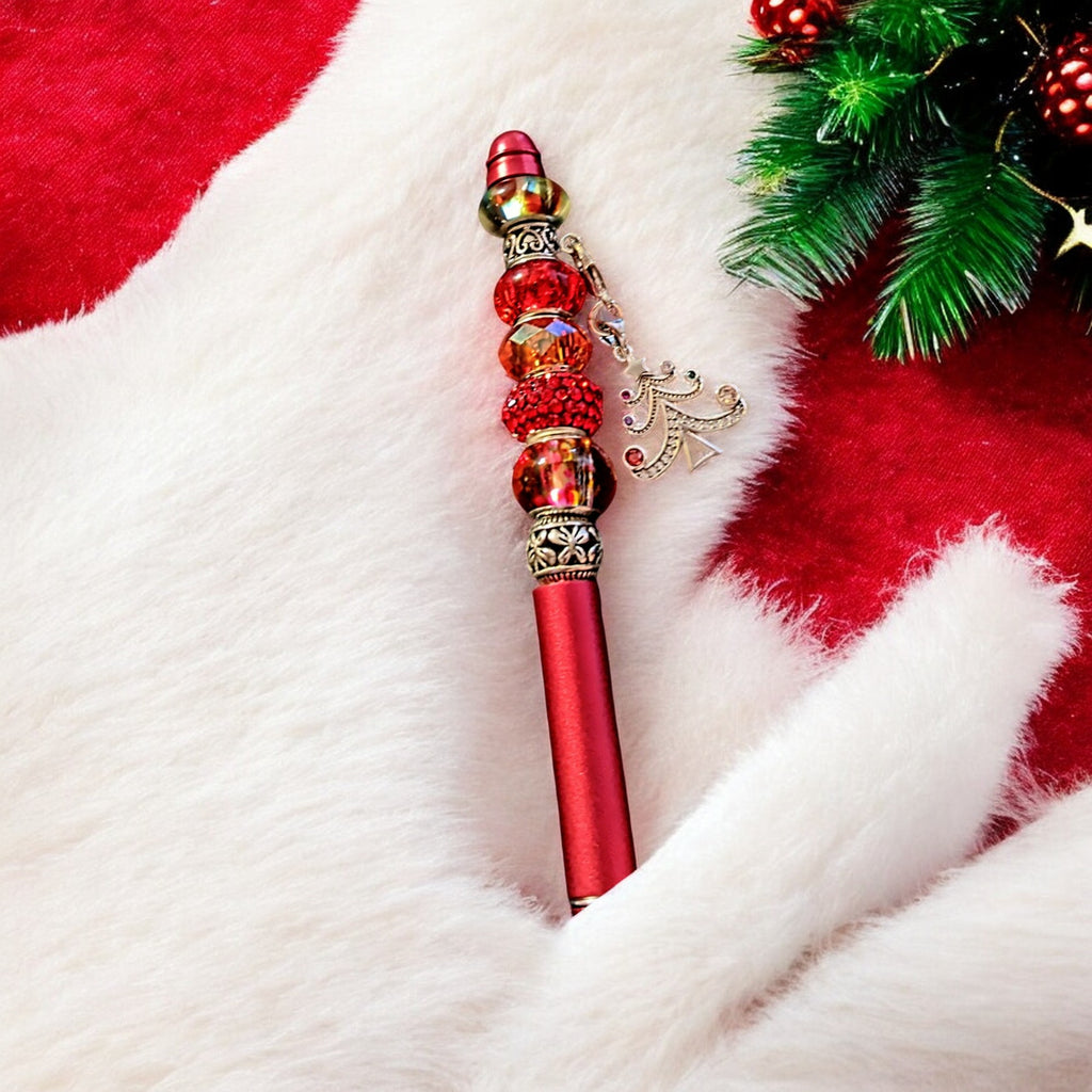 Charmed Gift Pen, Crystal Pen, Beaded Pen,-Choose Yours! Christmas Tree