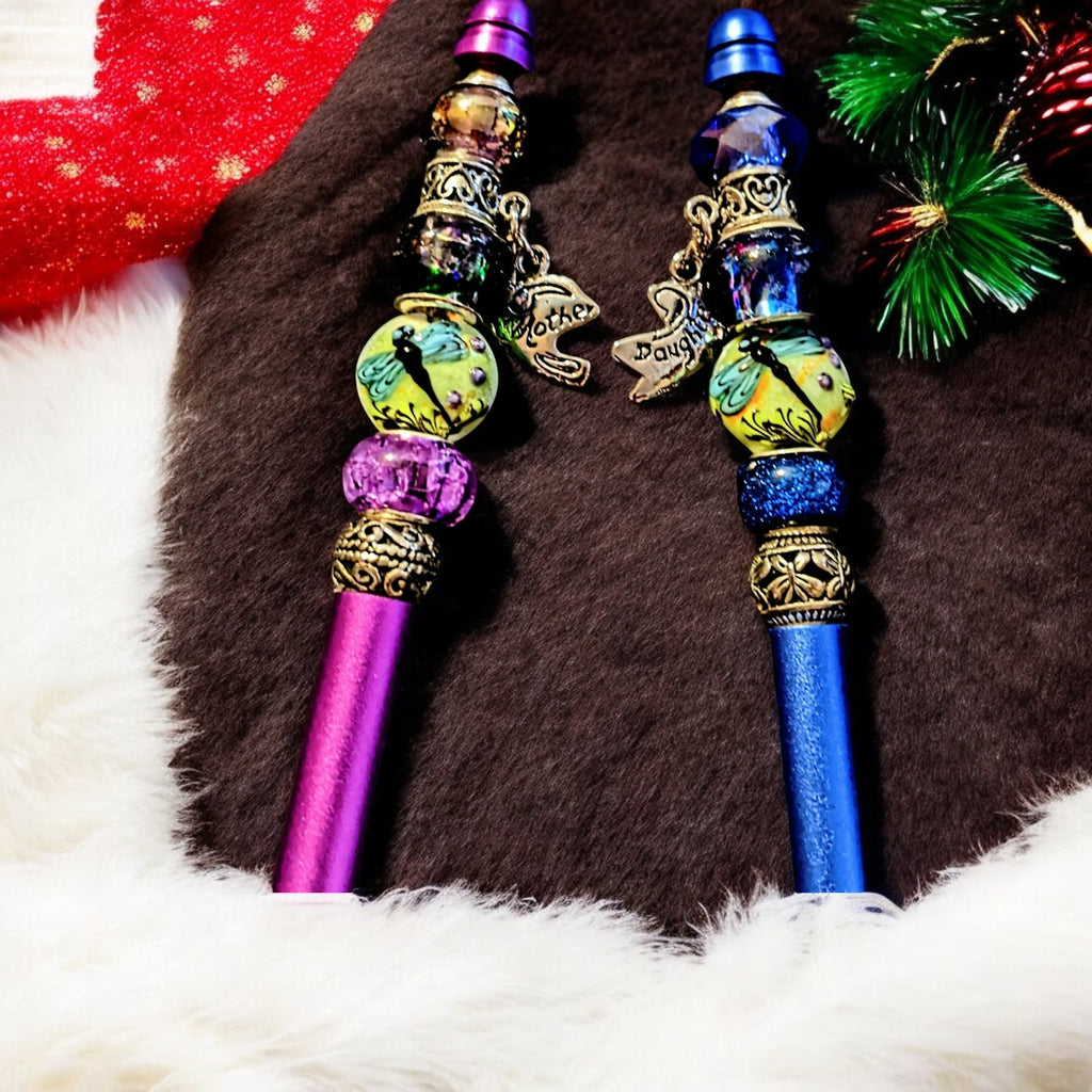 Charmed Gift Pen, Crystal Pen, Beaded Pen,-Choose Yours! Mother Daughter Set