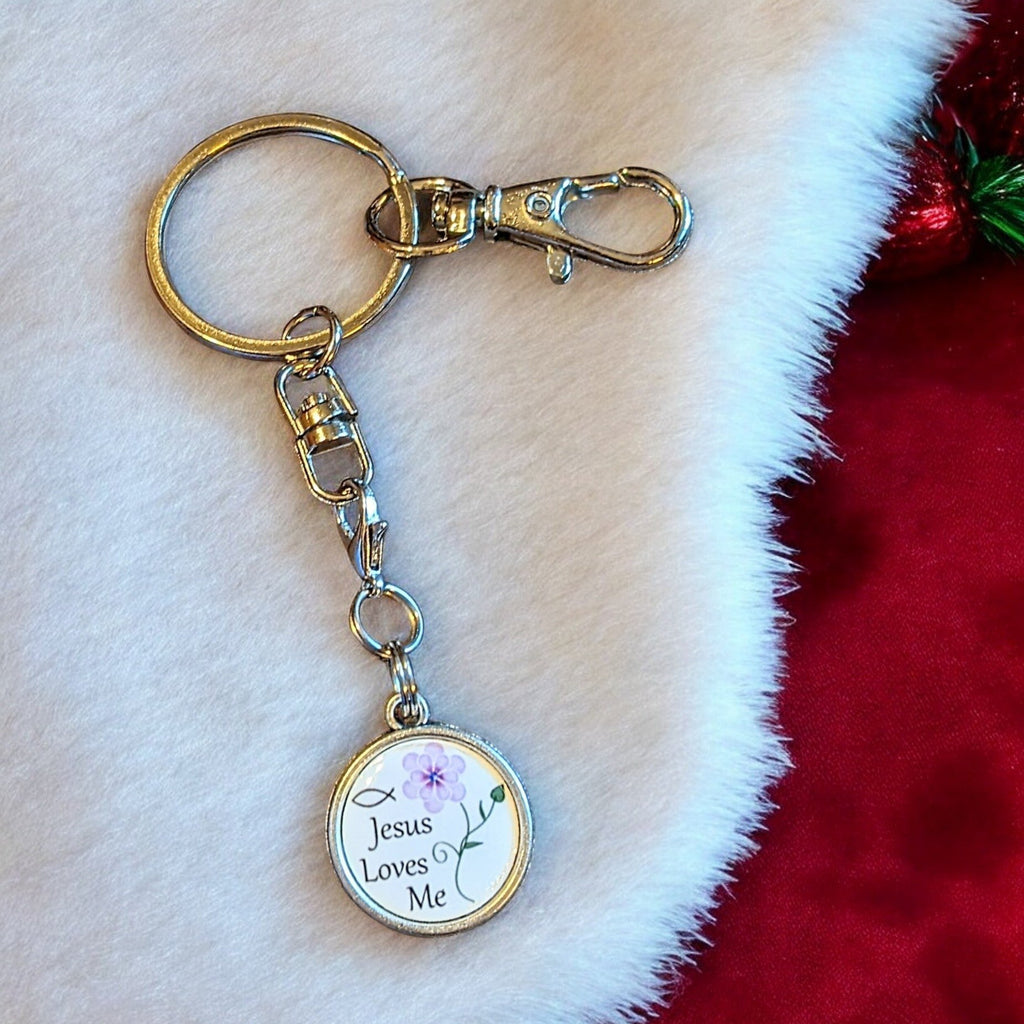 Faithful Keychain/Purse Clip JESUS LOVES ME