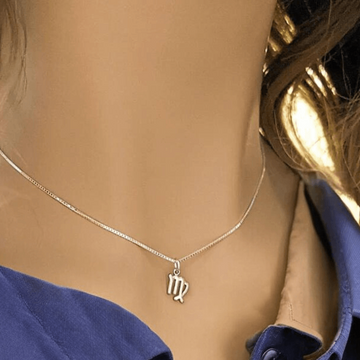 Sterling Silver Zodiac Symbol Necklace - 12 - 24 inches